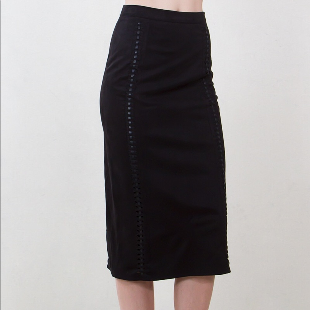Faux Suede Pencil Skirt